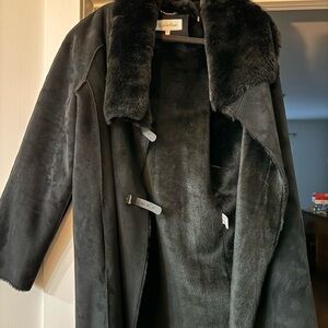 Calvin Klein Luxurious Black Fur Jacket